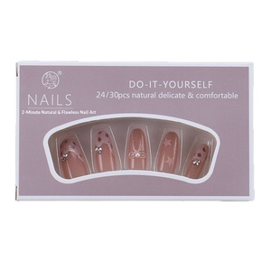 Ongles à presser Douyin virals, haut de gamme, faits main, motif léopard français, œil de chat, forme amande, pour femmes - Product Image 6