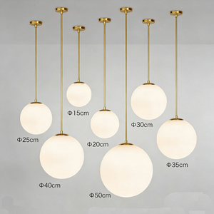 Nuova Lampada a Sospensione Moderna Singola con Sfera di Vetro Bianca a LED, <span class=keywords><strong>Lampadario</strong></span> in Vetro Opalino, <span class=keywords><strong>Paralume</strong></span> a Globo <span class=keywords><strong>per</strong></span> Soggiorno e Camera da Letto - Product Image 1