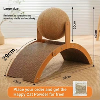 Grand arbre à chat d'intérieur avec grattoir en carton solide, canapé-lit en sisal et chanvre pour gratter, dormir, jouer avec de l'herbe à chat ajoutée