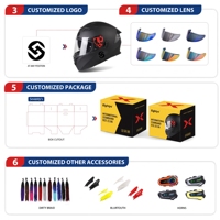 Casques de moto modulaires de forme unique avec un design amusant, casque de moto cool en forme de requin