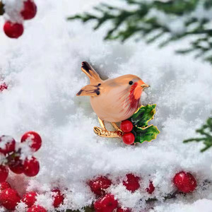 Spilla Color smalto con temperamento femminile di fascia alta corpetto di uccelli selvatici di lusso leggero con spilla di minoranza squisita - Product Image 4