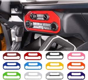 LUMA 4x4 aksesuarları ABS klima kontrolü Panel dekorasyon Ford Bronco 2021-2024 2/4 kapı araç bindirmeleri için kapak - Product Image 2