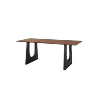Table à manger médiévale convertible DISHI en bois de frêne massif, grand bureau rectangulaire pour salon, mobilier domestique