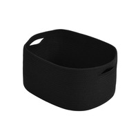 Panier de rangement pliable en corde de coton grande capacité, boîte organisatrice de bureau pour jouets, articles divers, cosmétiques, et artisanat