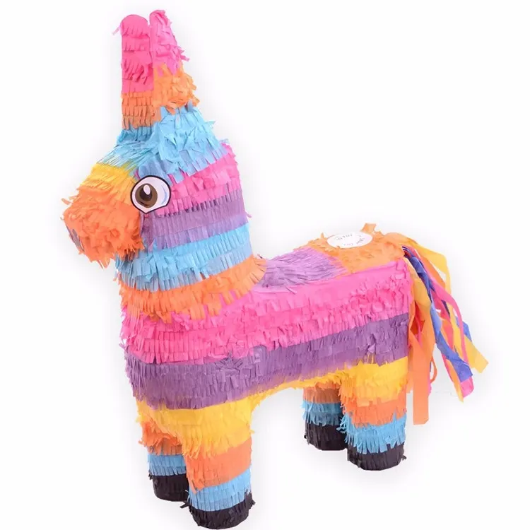 Grosir kustom buatan tangan Unicorn Pinata dekorasi pesta keberuntungan kecil keledai mainan Pinata untuk ulang tahun