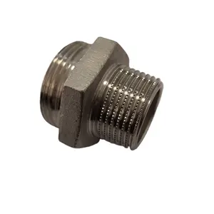 Hot Selling At Low Prices Custom Precision Machining Stainless Steel Male Female Reducer Thread Nipple For Pipe Fitting