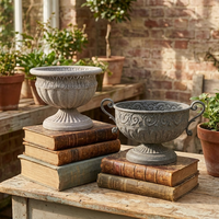Jardinière en fer forgé sculpté à la main style Shabby Chic, grande jardinière décorative pour jardin, pelouse, cour, décoration intérieure - Usine
