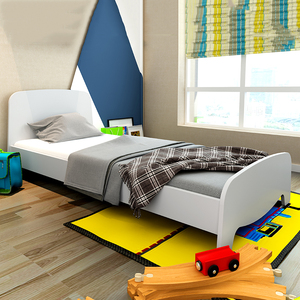 Vintage child boy full size bed frame house room for little kids theme bedroom floor bedding set - Product Image 6