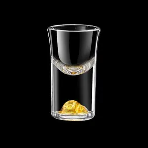 Supplier Customized Logo Hot Sale Luxury Party Wine Glass Whisky Cup Bar Reusable Clear Shot Glasses