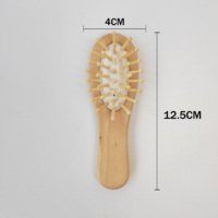 Ensemble de Brosses à Cheveux Plates en Bambou avec Logo Personnalisé, Démêlantes et Biodégradables pour Massage du Cuir Chevelu