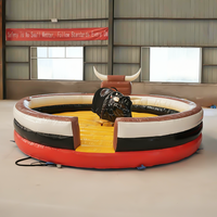 Ride Bull Bouncer Jeux mécaniques gonflables Rodeo 16ft Grand équipement de divertissement en plein air Adultes Riding Machine