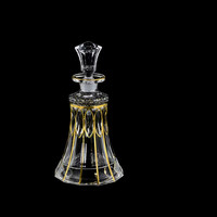 WANJING Luxe 307ml 430ml 530ml Carafe Grande en Verre Doré avec Bouchon en Liège pour Huile de Parfum Attar Oud WJU064