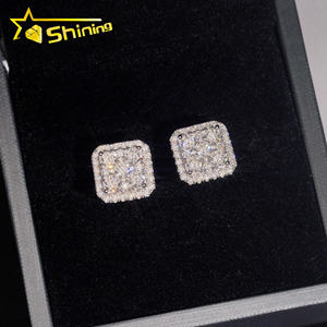 यूएस वेयरहाउस फास्ट शिपिंग वर्ग आकार 11 मिमी स्पार्कलिंग मोइससानाइट <span class=keywords><strong>925</strong></span> स्टर्लिंग चांदी के सोने की प्लेटेड स्क्रू बैक स्टड इयररिंग - Product Image 3