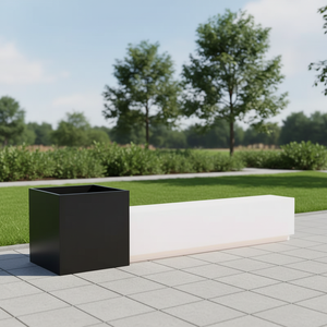 Jardinière carrée lumineuse moderne en métal écologique pour balcon, jardin et <span class=keywords><strong>terrasse</strong></span> - Product Image 4