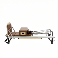 Reformer de Pilates de Aluminio de Calidad Comercial con Certificación CE, Personalizable con su Logotipo, Cuero de la Mejor Calidad, Resorte Resistente y Duradero