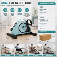 Mini vélo d'exercice de bureau personnalisé avec logo, marque privée, haute qualité, pédalier réglable, résistance réglable, propulsion autonome
