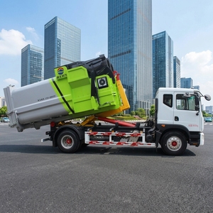 Camion benne à benne basculante Dongfeng 4x2 diesel avec conteneur amovible <span class=keywords><strong>de</strong></span> 14m³ et chargeur à crochet, camion à ordures 6 roues LHD - Product Image 2