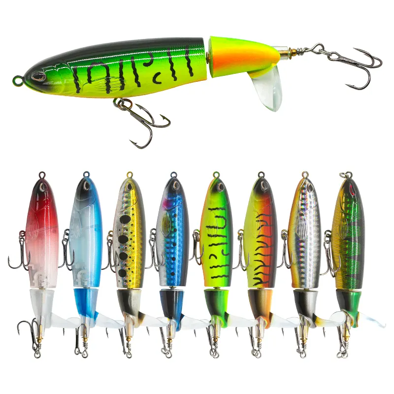 Hot Products 13g/16g/36g Artificial Hard Plastic Bait Pencil Fishing Lures With Rotating Spin Tail For Carp Bass Trout Pike