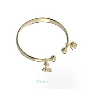 Silver (Plated in <b>Rose</b>/Yellow/Platinum <b>Gold</b>) Cute Children Pure Silver <b>Bracelet</b> - At Ty 2025 Edition Bangles - Product Image 2
