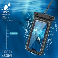 Étui de téléphone étanche IP68 avec écran tactile, flottant sous l'eau, pour la natation, la plongée et le surf