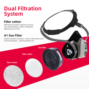 Mặt Nạ Tái Sử Dụng Nửa Mặt Bìa Mặt Nạ Khí Với Bộ Lọc - Product Image 4