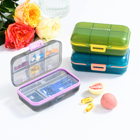 Boîte à pilules médicale portable en plastique durable, version améliorée, petite boîte de rangement pour comprimés en PP