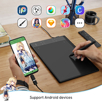 Tableta Gráfica VEIKK A30 de 10x6 Pulgadas para Diseño 3D, 4 Teclas Táctiles, 1 Panel Táctil, Compatible con Mac, Windows y Android, 290pps