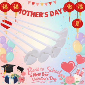 Bâtonnets de ballons Bobo en forme de cœur, 40 cm, en plastique, pour fête, fête des mères, remise de diplôme, Saint-Valentin - Product Image 2