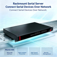 Servidor de Dispositivos en Serie para Montaje en Rack 1U, 8 Puertos RS232/485, TCP/UDP Transparente, COM Virtual, Aislamiento de 2KV, 12-48V DC