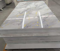 Panneau mural en PVC facile à installer, feuille décorative en PVC, design marbre pour la décoration murale de la maison