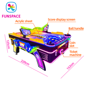 <span class=keywords><strong>Table</strong></span> de <span class=keywords><strong>hockey</strong></span> sur <span class=keywords><strong>air</strong></span> incurvée Funspace, machine de jeu d'arcade à pièces, <span class=keywords><strong>hockey</strong></span> sur <span class=keywords><strong>air</strong></span> commercial pour centre de jeux - Product Image 6