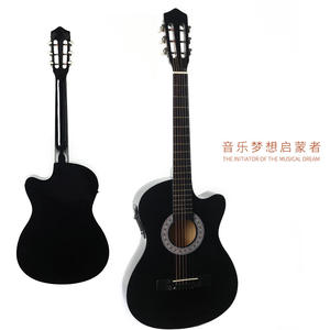 <span class=keywords><strong>Guitarra</strong></span> Electroacústica de 38 Pulgadas para Principiantes, con <span class=keywords><strong>Cuerdas</strong></span> de Acero y Cuerpo de Madera, con Cutaway - Product Image 4
