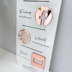 Exhibidor de Acrílico Personalizable con Código QR para Mostrar el Icono de las Redes Sociales con Estilo, Letrero de Instagram y <span class=keywords><strong>Facebook</strong></span> - Product Image 4