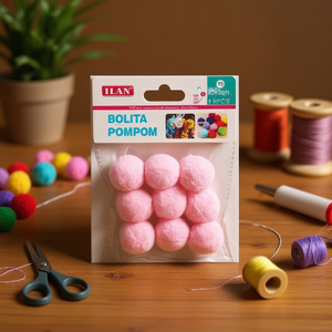 Palline di Paillettes Ilan 3.0 Cm Rosa, Materiali per Artigianato - Product Image 3