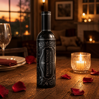 Boîte en fer blanc personnalisée en forme de bouteille pour vin, coffret de rangement sur mesure pour spiritueux, emballage métallique pour alcool haut de gamme, coffret cadeau, vente en gros