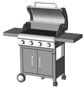 Darwin duo <strong>gas</strong> and <strong>charcoal</strong> <strong>BBQ</strong> 2 in 1 hybird grill - Product Image 4