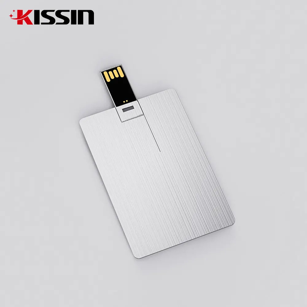 Kissin Factor Custom Logo USB Credit Card Business USB Card 1GB 2GB 4GB 8GB 16GB Memory Stick Pendrive 64GB Card USB Flash Drive