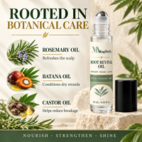 Huile Capillaire Bio Magibely Root Revival pour la Croissance des Cheveux et le Soin du Cuir Chevelu, Roll-On Naturel au Romarin et au Ricin, Marque Privée Disponible