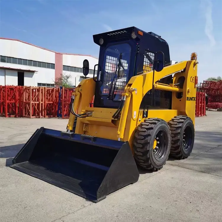 Runtx Merk Compacte Kleine Mini Wiel Skid Stuur Dump Loader Backhoe Wiel Emmer