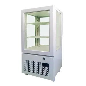Porta di vetro del supermercato verticale rotante del controsoffitto congelatore con Display per torte refrigeratore per vetrina