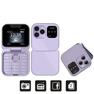 Telefono <span class=keywords><strong>Cellulare</strong></span> I16Pro con Registrazione Automatica delle Chiamate, Composizione Rapida, Radio FM, Mini Telefono a Conchiglia Dual SIM Sbloccato con Tastiera - Product Image 3