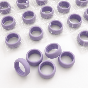 Coque de protection en silicone Oura Ring 5/4 Galaxy Ring RingConn Ultrahuman, couleur lilas lavande, ventilée, respirante, motif floral - Product Image 6