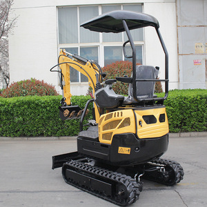 Mini-excavatrice de 1 tonne, type chenilles, pour le nettoyage des jardins et des allées, avec un rayon de braquage court - Product Image 2