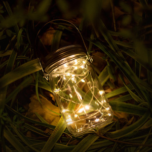 Guirlandes lumineuses LED solaires américaines pour jardin, à suspendre, avec bouteilles et lucioles - Product Image 5