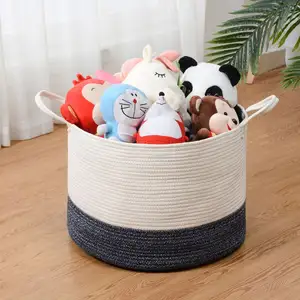Best Seller Seagrass Weaving Laundry Basket Large Portable Rope Cotton Woven Storage Basket For Clothing Made In Vietnam