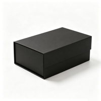 Luxus schwarz Magnet verschluss Pappe Papier Verpackung Make-up Parfüm Flasche Set Geschenk box