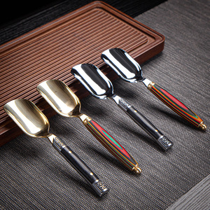 Oogishido <b>Tea</b> Spoon Stainless Steel Flat Shape Durable Kung Fu <b>Tea</b> <b>Set</b> Accessory <b>Tea</b> Leaf Scoop - Product Image 1