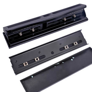 Foska Perforadora de papel manual de metal portátil 12 hojas Perforadora de oficina ajustable Color negro - Product Image 6