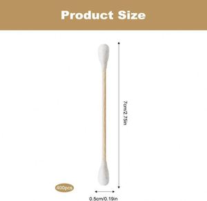 Precio de Fábrica 500 Unidades de Hisopos de Algodón Absorbente con Palitos de Bambú de 7.5cm para Maquillaje y Limpieza de Oídos de Uso Diario - Product Image 3