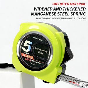 Ruban à mesurer professionnel en acier haute précision avec logo personnalisé, 5m et <span class=keywords><strong>10m</strong></span>, en PVC et ABS, avec étui en cuir - Product Image 4